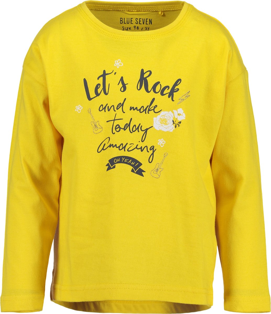 Blue Seven Meisjes T-shirt - geel - Maat 98