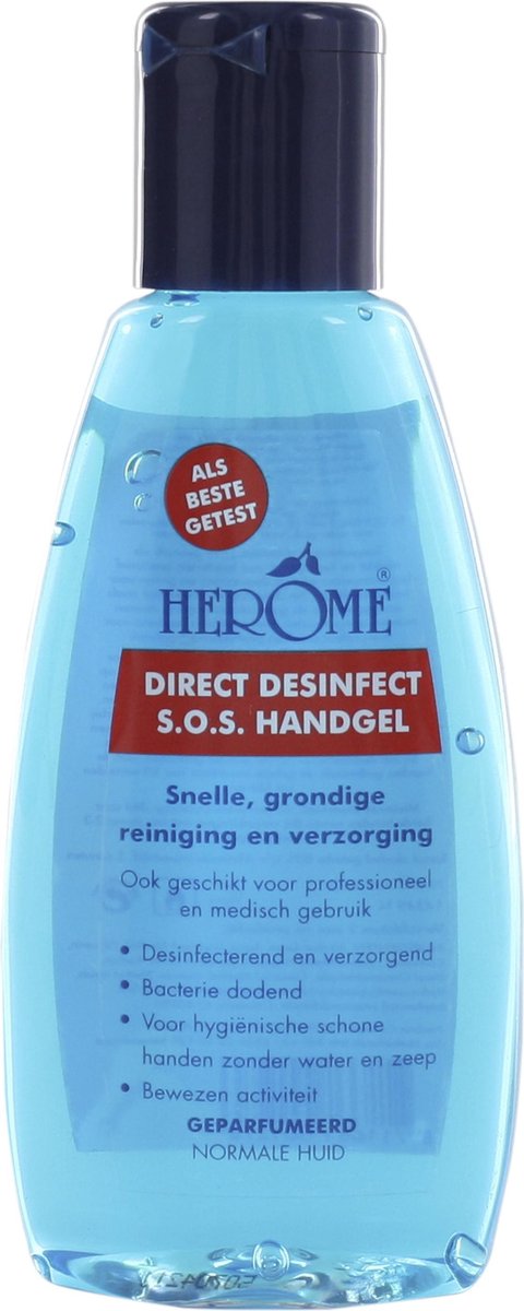 Herome Direct Desinfect Handgel Double Active - Desinfecterende Handgel met 80%...