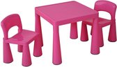 Kindertafel en stoeltjes - Roze - 2 stoelen - Speeltafel