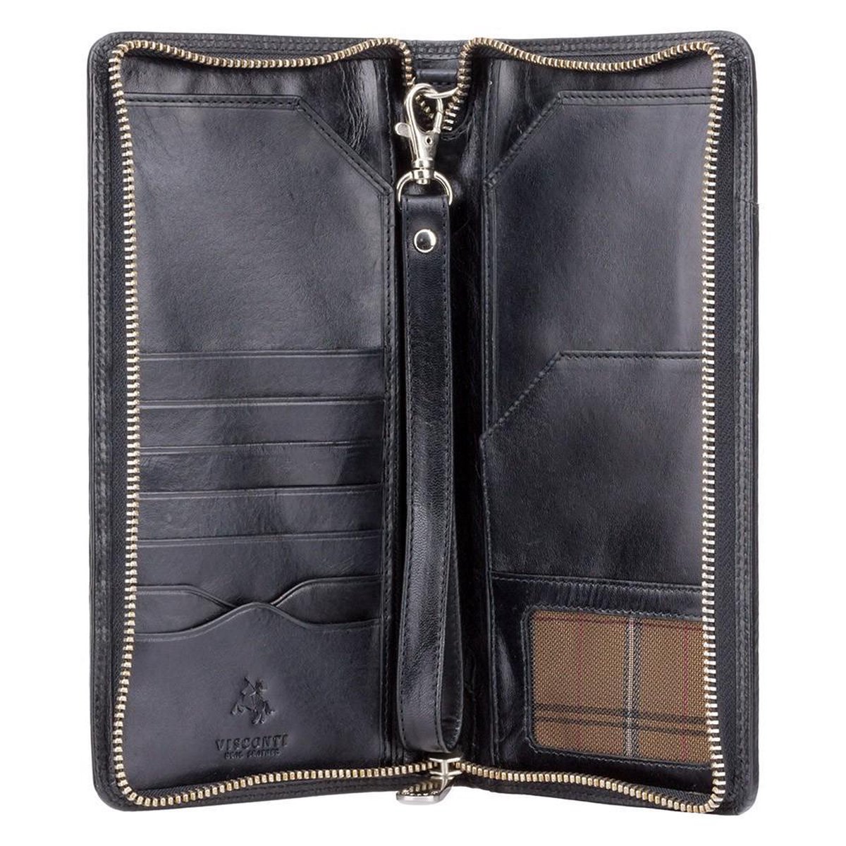Visconti Paspoort portemonnee Monza leder (MZ101bk)