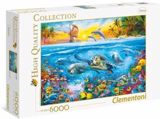 Hinder Spanje Afwijzen Clementoni puzzel 6000 stukjes - onderwaterthema | bol.com