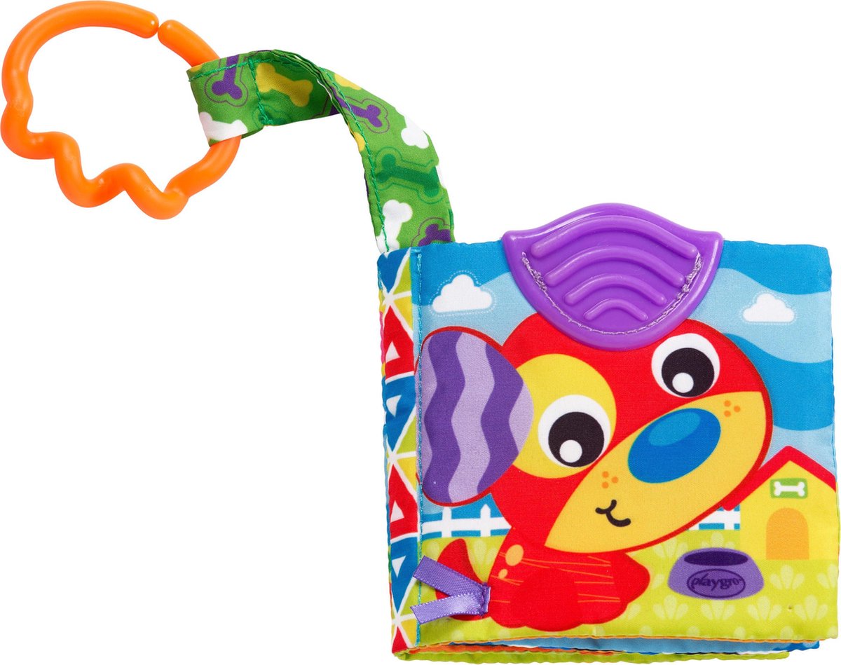 Playgro Activiteitenboekje Boederijdieren - Bijtboekje - Bijtprofiel - Pieper - Baby boek -baby boekje 0-6 maanden - Bijtring - baby boekje met geluid — afbeelding 8