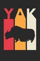 Vintage Yak Notebook - Gift for Animal Lover - Colorful Yak Diary - Retro Yak Journal