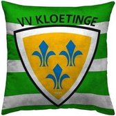 vv Kloetinge - Kussenhoes - 45x45 cm - Groen/Wit