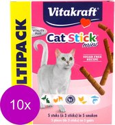 Vitakraft Cat-Stick Mini Multipack - Kattensnack - 10 x Mix 5x3 stuks
