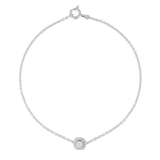 Orphelia AD-1027 - Armband - 18 Karaat Witgoud / Diamant 0.17 ct - 18 cm