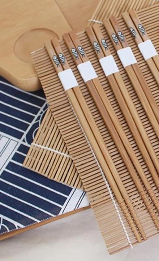 Complete Chopstick Set - 5 Paar Houten Eetstokjes Sushi Giftset - Heble