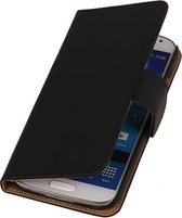 Mobieletelefoonhoesje - Samsung Galaxy S4 Hoesje Effen Bookstyle Zwart