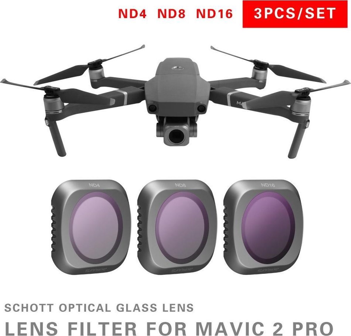 50CAL DJI Mavic 2 Pro ND filter set ND4-8-16