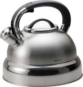 Kinghoff 1210 - Fluitketel - Zilverkleurig - 4 liter - Extra groot