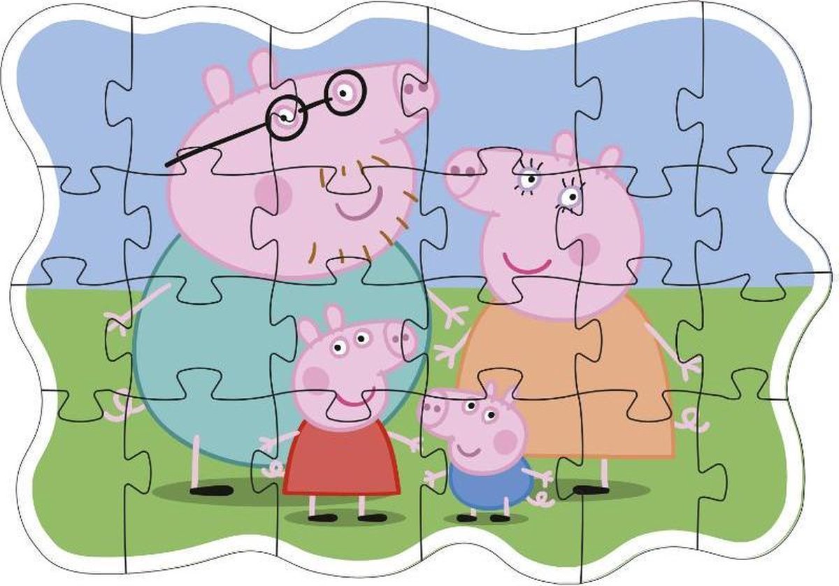 Puzzles enfant 3 ans peppa pig george et sa famille