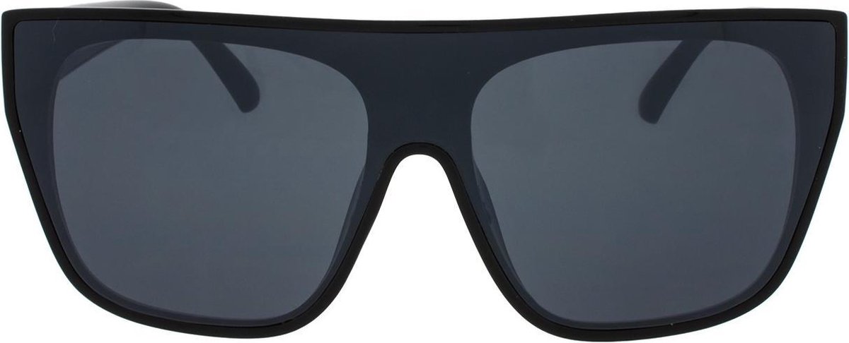 Icon Eyewear Zonnebril KIM - Glanzend Zwart montuur - Grijze glazen met lichte glans