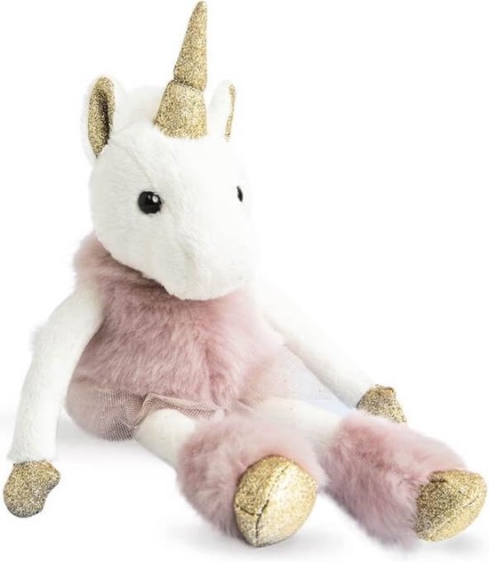 ik heb dorst auteur bereiken Doudou et Compagnie Unicorn knuffel met Glitter pootjes| Eenhoorn knuffel|  25 cm | bol.com