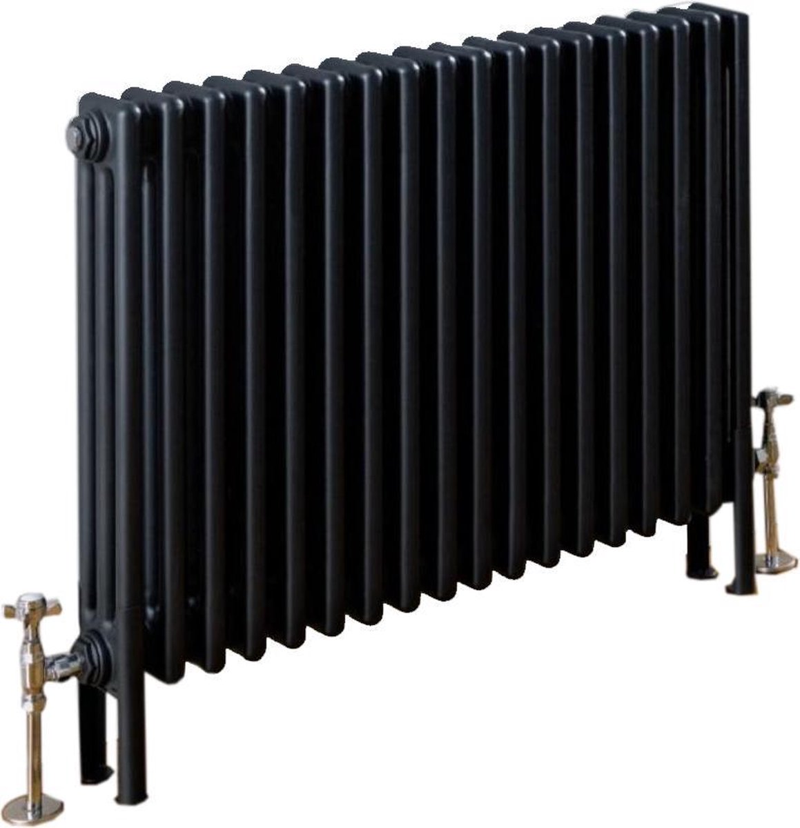 Design radiator horizontaal 2 kolom staal mat antraciet 60x83,3cm 1133 watt - Eastbrook Rivassa