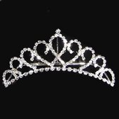 Fonkelende Tiara Kam | Haarsieraad - Haarversiering - Haaraccessoire | Bruid - Bruidsmeid - Bruidsmeisje | Diadeem - Haarband | Feest - Gelegenheid - Bruiloft - Kerst - Gala - Communie - | Kl