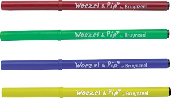 Bruynzeel Woezel & Pip 20 super viltstiften - met witte wis-stift | bol.com