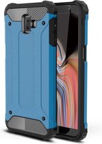Armor Hybrid Back Cover - Samsung Galaxy J6 Plus (2018) Hoesje - Lichtblauw