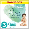 Pampers Pure Protection Luiers - Maat 3 (6-10 kg) - 180 Stuks - Maandbox