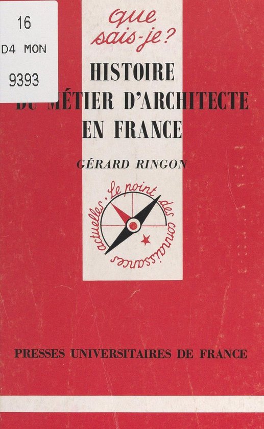 Histoire du métier d'architecte en France - cover