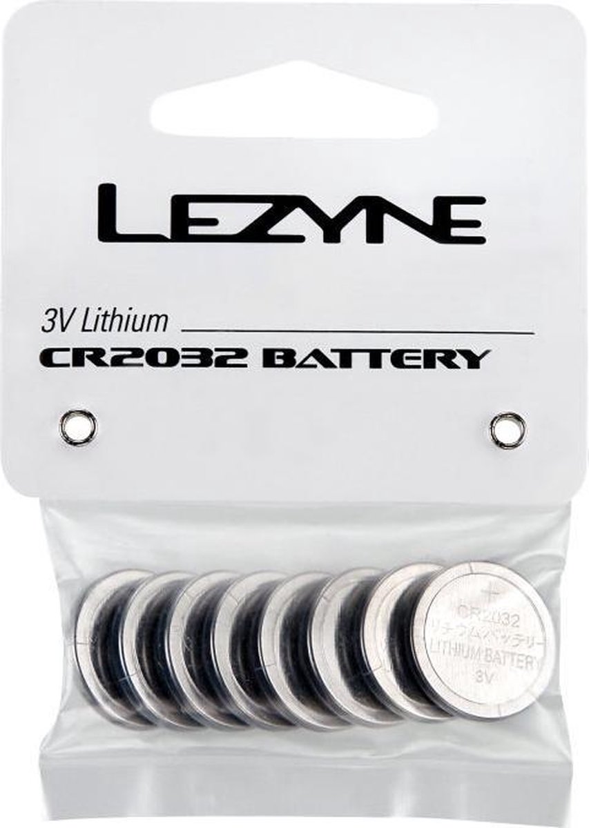 Lezyne CR2032 batterijen – Fietsaccessoires – 8 stuks - Zilver