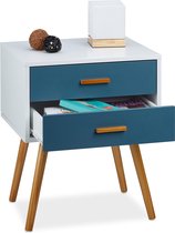 Relaxdays Bijzetkastje retro - Scandinavisch design - telefoontafel - bijzettafel dressoir