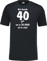 Mijncadeautje - Leeftijd T-shirt - Het duurde 40 jaar - Unisex - Zwart (maat M)