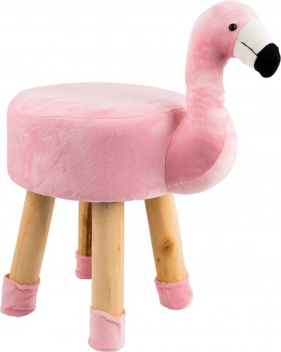 Aangepaste Bloeien Vooruitgaan Dierenkrukje Flamingo - 28 x 34 cm - Roze - Poef - Stoel - Kinderkamer -  Meidenkamer | bol.com