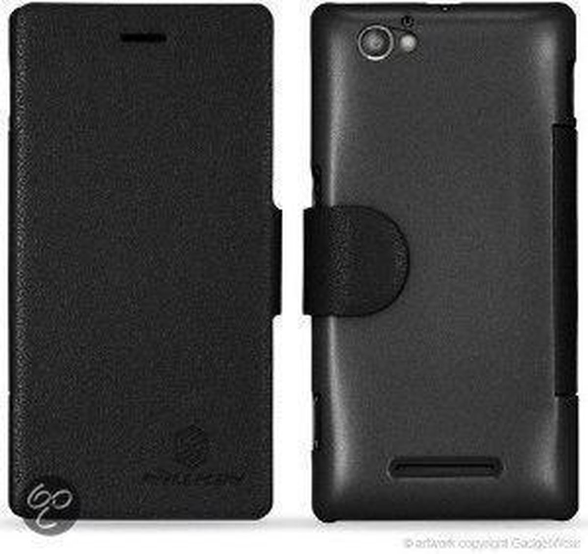 NILLKIN Bookcase Flip Cover Wallet Hoesje Sony Xperia M Zwart