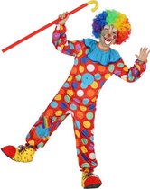 Veelgekleurd clown kostuum voor kinderen - Verkleedkleding