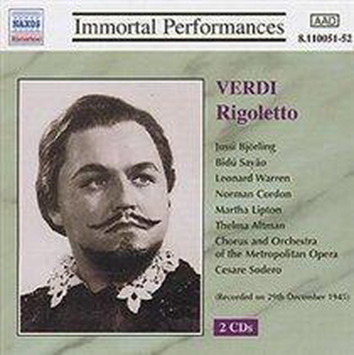 Verdi: Rigoletto / Sodero, Warren, Bjorling, Say¦o et al