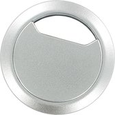 TQ4U Kabeldoorvoer - ABS Kunststof - Ø 80 mm - Verstelbaar - Zilver Metallic