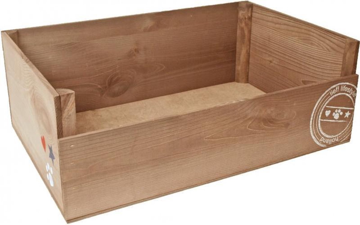 Lief! Houten Hondenmand Unisex 50X35 CM