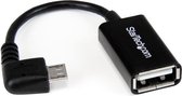 StarTech.com 12 cm rechtshoekige micro-USB-naar-USB-OTG-hostadapter M/F