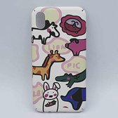 iPhone XR – hoesje – funny animals on white
