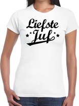 Liefste juf cadeau t-shirt wit voor dames S