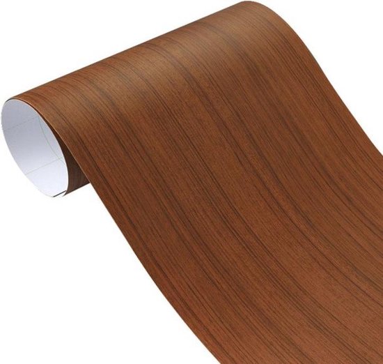 MEUIXT Holzmaserung Vinyl Folie 50x500 Cm - Auto Wrap & Möbelfolie Mit Holzstruktur