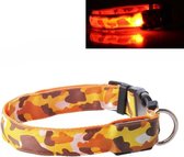 LED Halsband Camo ORANJE- S