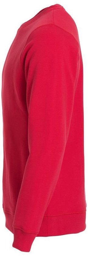 Clique Unisex Classic Plain Sweatshirt - Round Neck, Ribbed Hem, 80% Cotton 20% Polyester, 300 GSM, Red, Sizes Up To 4XL - View #4