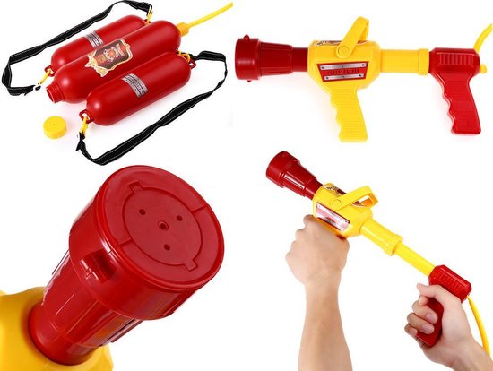 landheer etiket Schildknaap bol.com | Brandweer super Soaker - Brandblusser - Blaster - Waterpistool  met rugtank