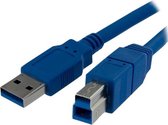 Kabel USB A naar USB B Startech USB3SAB1M Blauw