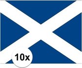 10x stuks Vlag Schotland stickers