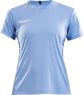 Craft Squad Jersey Solid SS Shirt Dames Sportshirt - Maat XL  - Vrouwen - blauw/wit