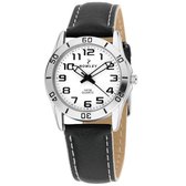 Nowley 8-5385-0-2 analoog tiener horloge 32 mm 50 meter zwart/ wit