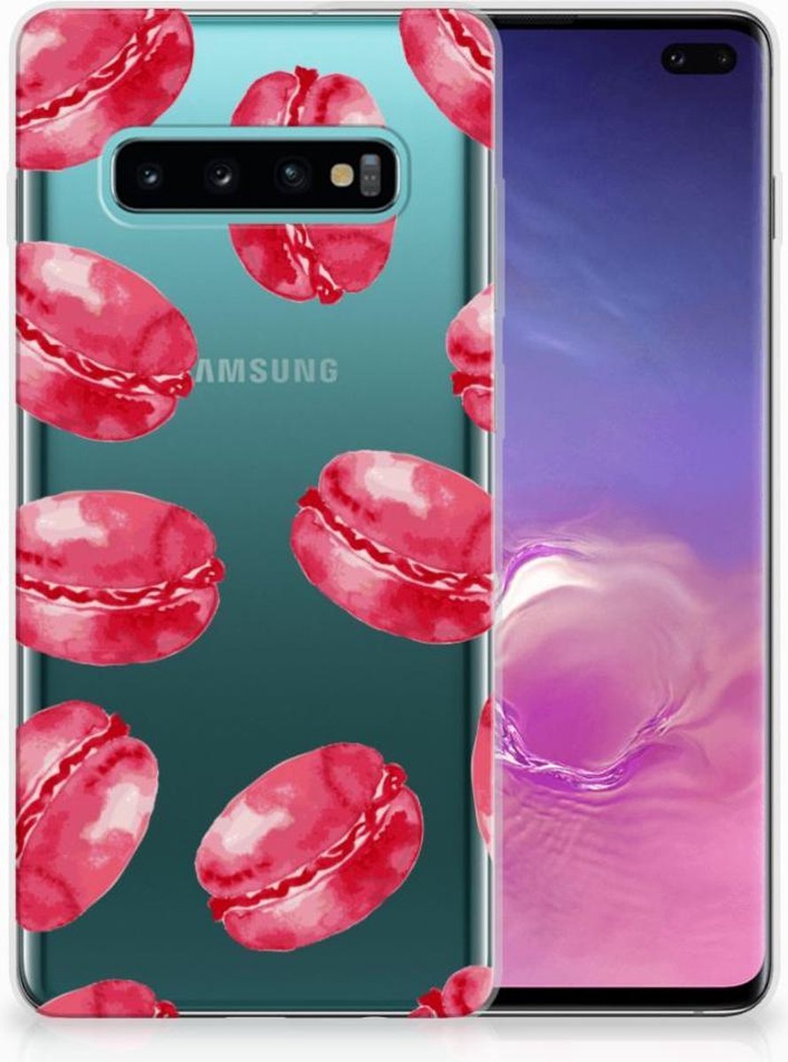 Samsung Galaxy S10 Plus Siliconen Case Pink Macarons
