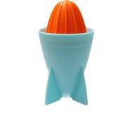 Present Time Citruspers – Sinaasappel Pers 18cm – Juicer Rocket – Matthias Zschlager Design – Sapmaker – Blauw