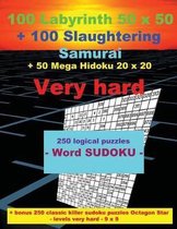 100 Labyrinth 50x50 + 100 Slaughtering Samurai + 50 Mega Hidoku 20x20 Very Hard