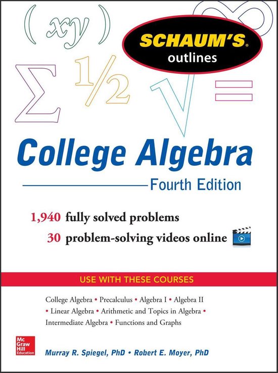 Schaum's Outline of College Algebra, Fourth Edition - cover