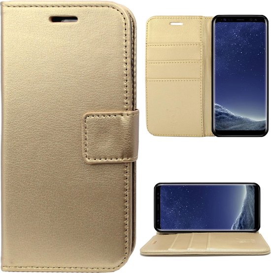 Samsung S8 Hoesje - Samsung Galaxy S8 Plus Hoesje - Book Case Wallet Goud | bol.com