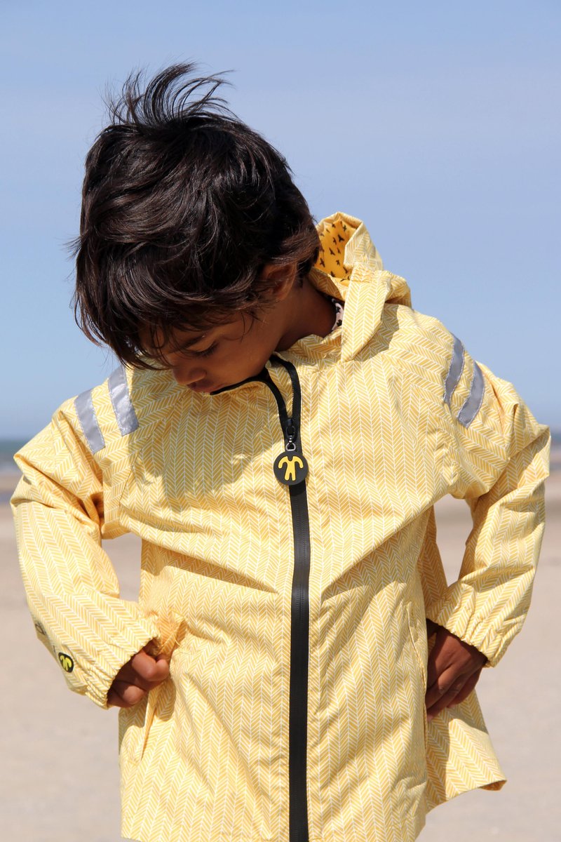 Ducksday - Regenjas voor kinderen - Yellow falcon - VALT GROOT — afbeelding 7