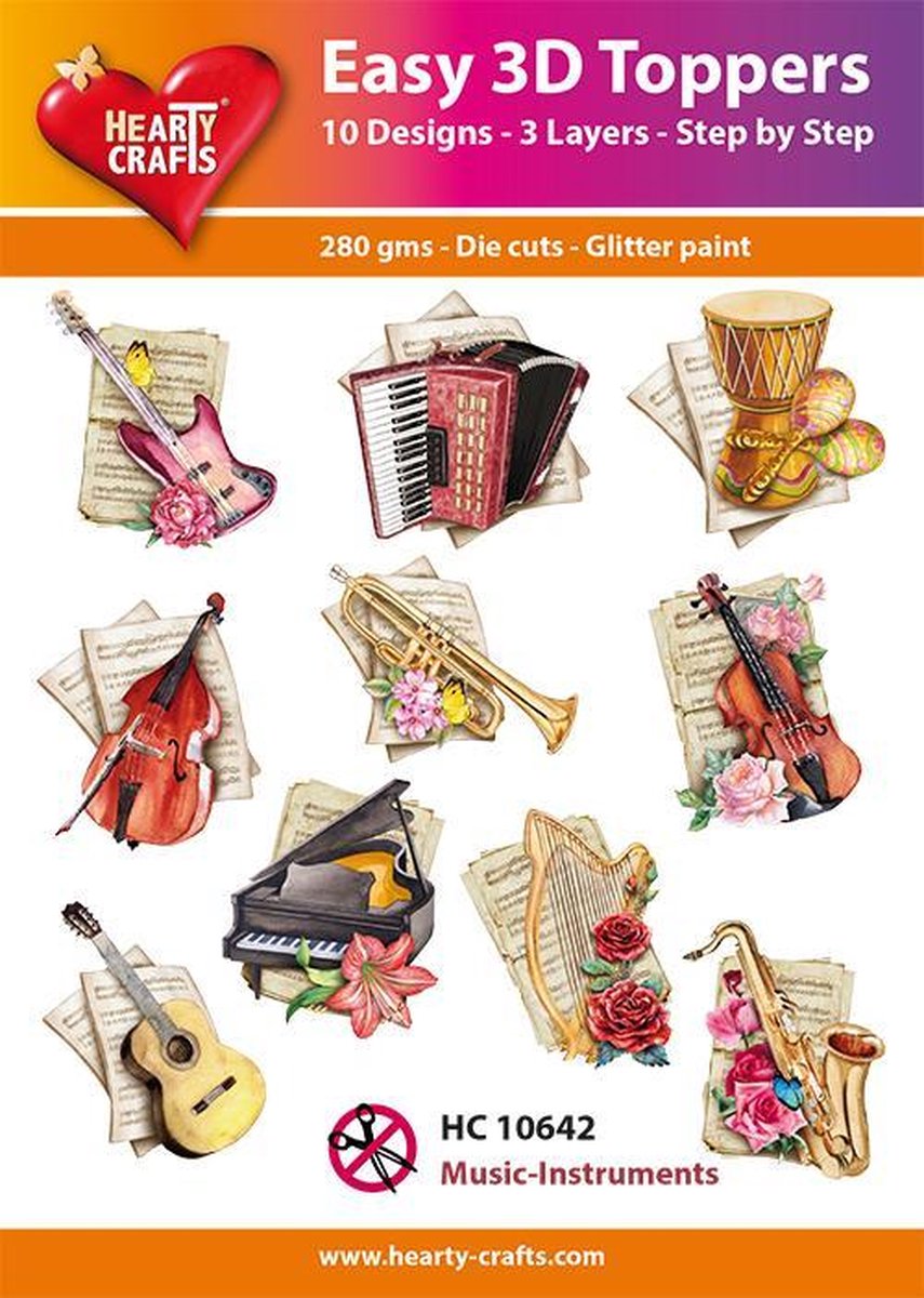 Easy 3D Toppers Muziek Instrumenten - HC10642